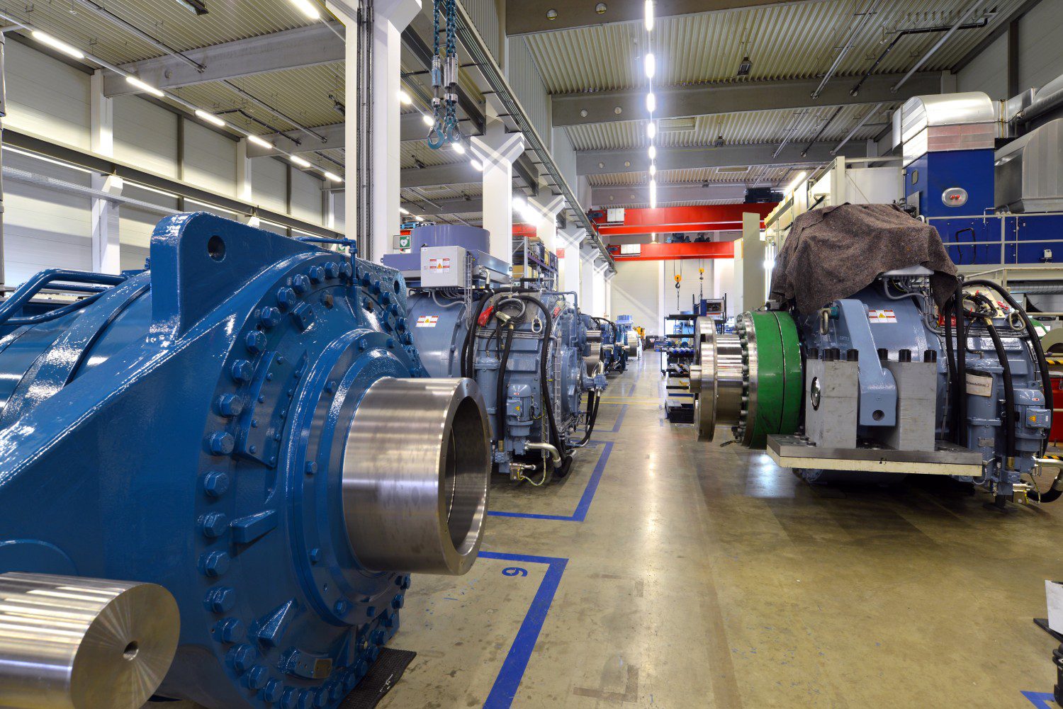 Industrial machinery in a factory setting.